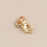 Krystle øredobb - Champanje