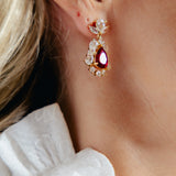 Fallon øredobb - Rød/Hvit