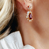 Fallon øredobb - Rød/Hvit