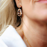 Fallon øredobb - Brun/Hvit