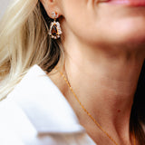 Fallon øredobb - Brun/Hvit